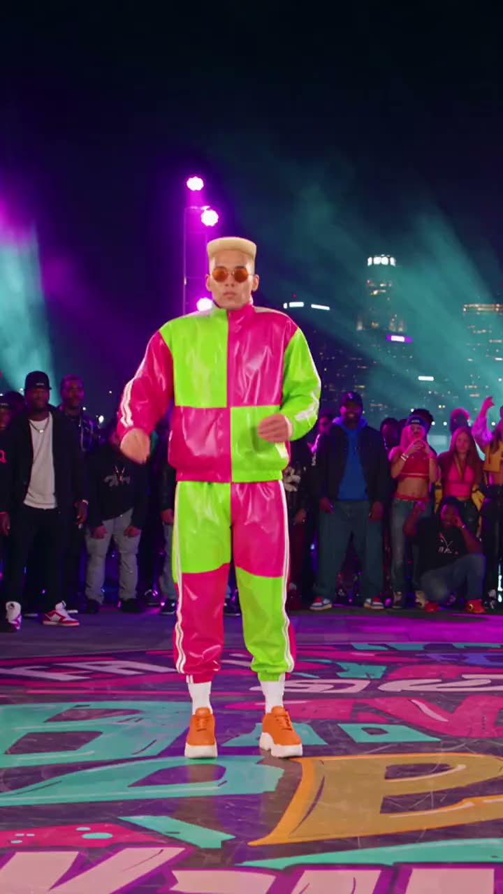 Same dance battle, new dancer on a neon rooftop: the Bijutsu remake