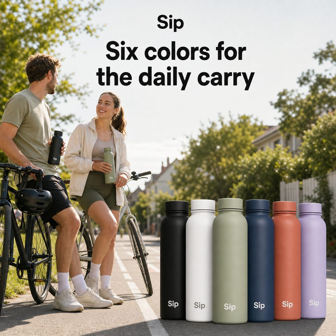 Lifestyle Action + Product Colorway Array ad example, invented product