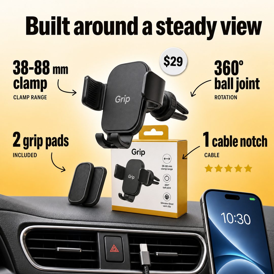 Stat Surround / Callout Radial (Product Hero) ad example, invented product