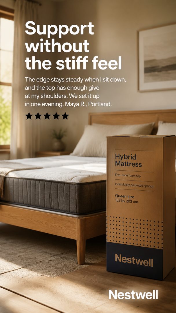 Testimonials ad example, invented product