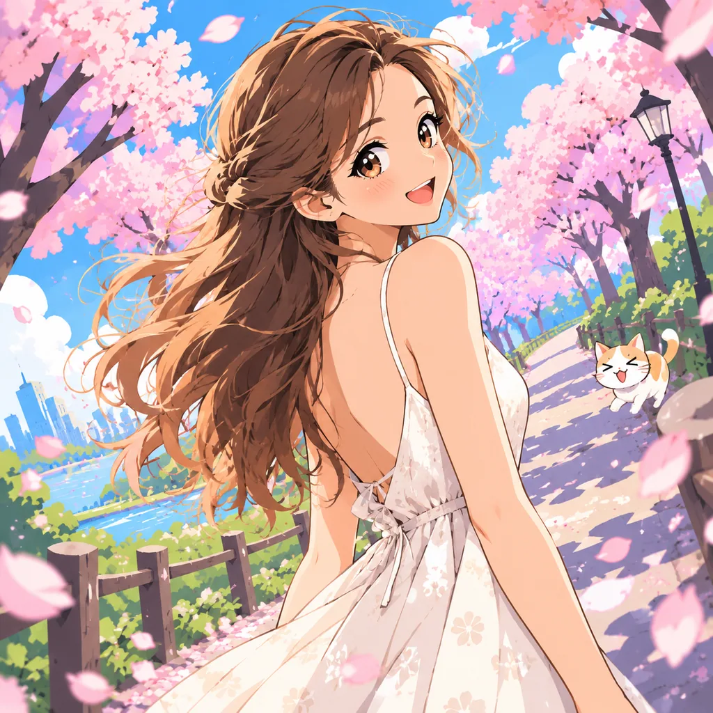Uploaded subject redrawn in bright cel-shaded anime style with exaggerated proportions
